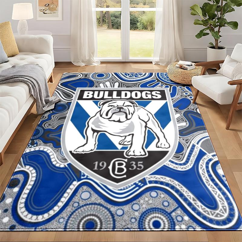 Canterbury Bulldogs Carpet Door Mat for Living Room or Bedroom Protective Mat Under Chair Office Decoration Christmas Gift Birthday Present