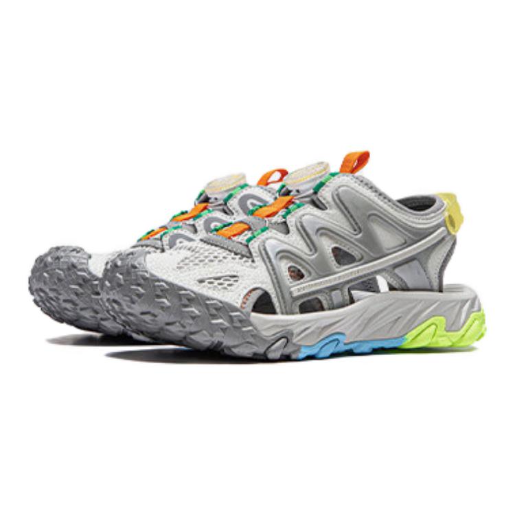 Li Ning Kinder Bequeme Stoßdämpfende Atmungsaktive Sandalen Kinder Sandalen Grau YKUU002-5