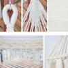 200x150cm Double Outdoor Camping Tassel Canvas Hammock with Stick