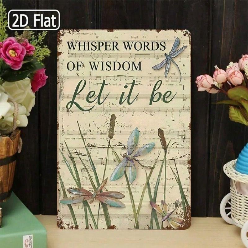

Metal Poster Zen Philosophy Wall Decor Anti Stress for Home