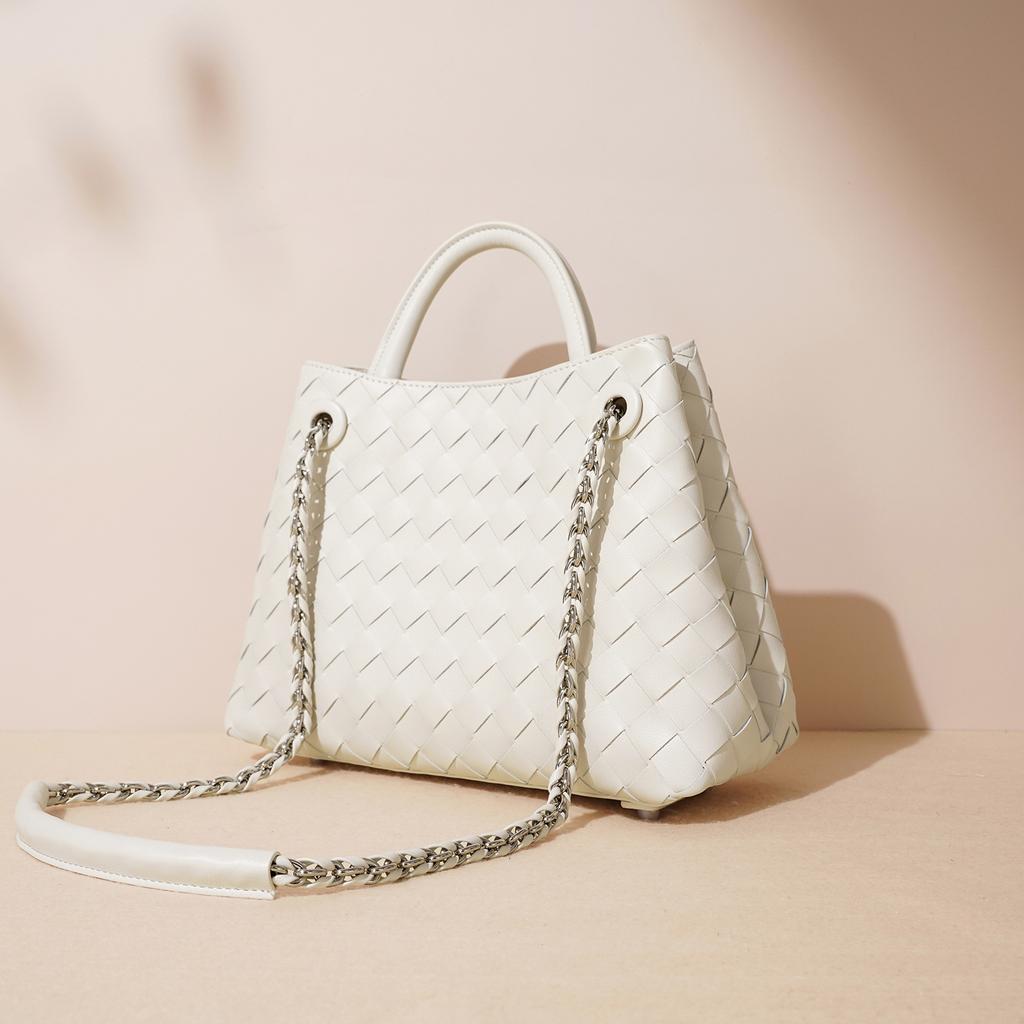 New Shoulder Bag Woven Bag Portable Large Capacity Leather Women's Bag Tote Bag