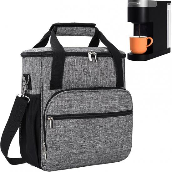 Coffee Maker Carring Bag for Keurig K-Mini/K-Mini Plus, Storage Tote Case for Travel, Grey
