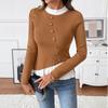 Women's Fashion Casual Fall Winter Colour Block Print  Long Sleeve O-Neck Sweaters