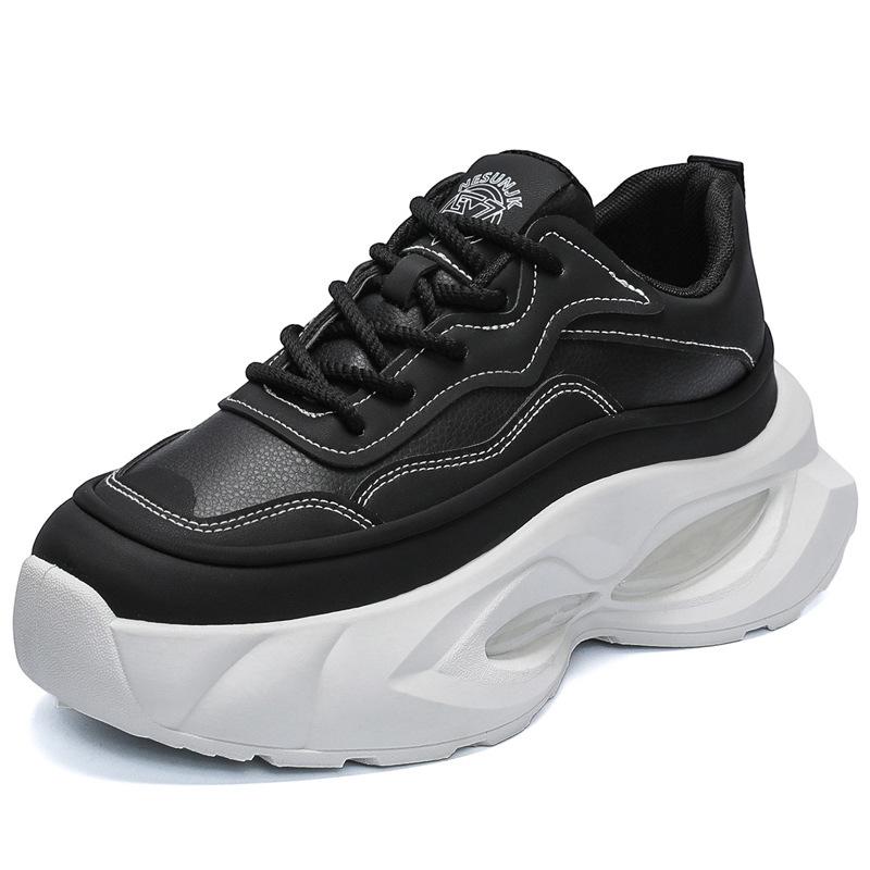 2025 Summer New Sports Shoes Men's Versatile Running Shoes Platform Heightening Trend Dad Shoes Youth Sports Shoes