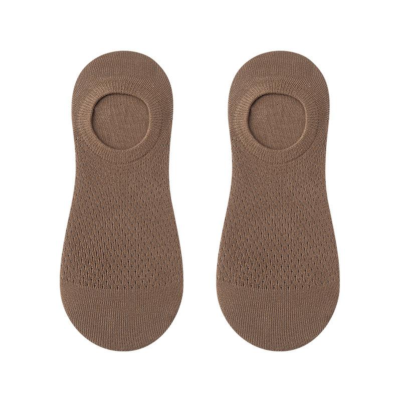 Men's Summer Thin Style Breathable Sweat Absorbing Pure Cotton Mesh Deodorant Invisible Socks
