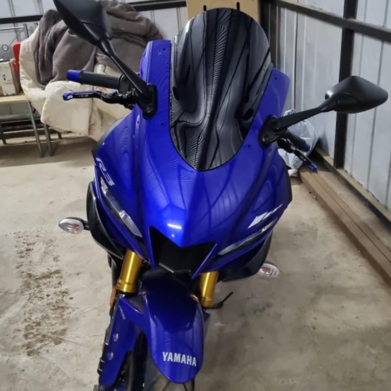 Motorcycle Sport Racing Double Bubble Windshield WindScreen Visor Deflector For YAMAHA YZF-R3 2019-2023 2022 2021 YZF-R25 R3 R25