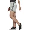 adidas Three Stripe Logo Drawstring Elastic Waist Straight Leg Shorts Women Shorts Gray HJ9823