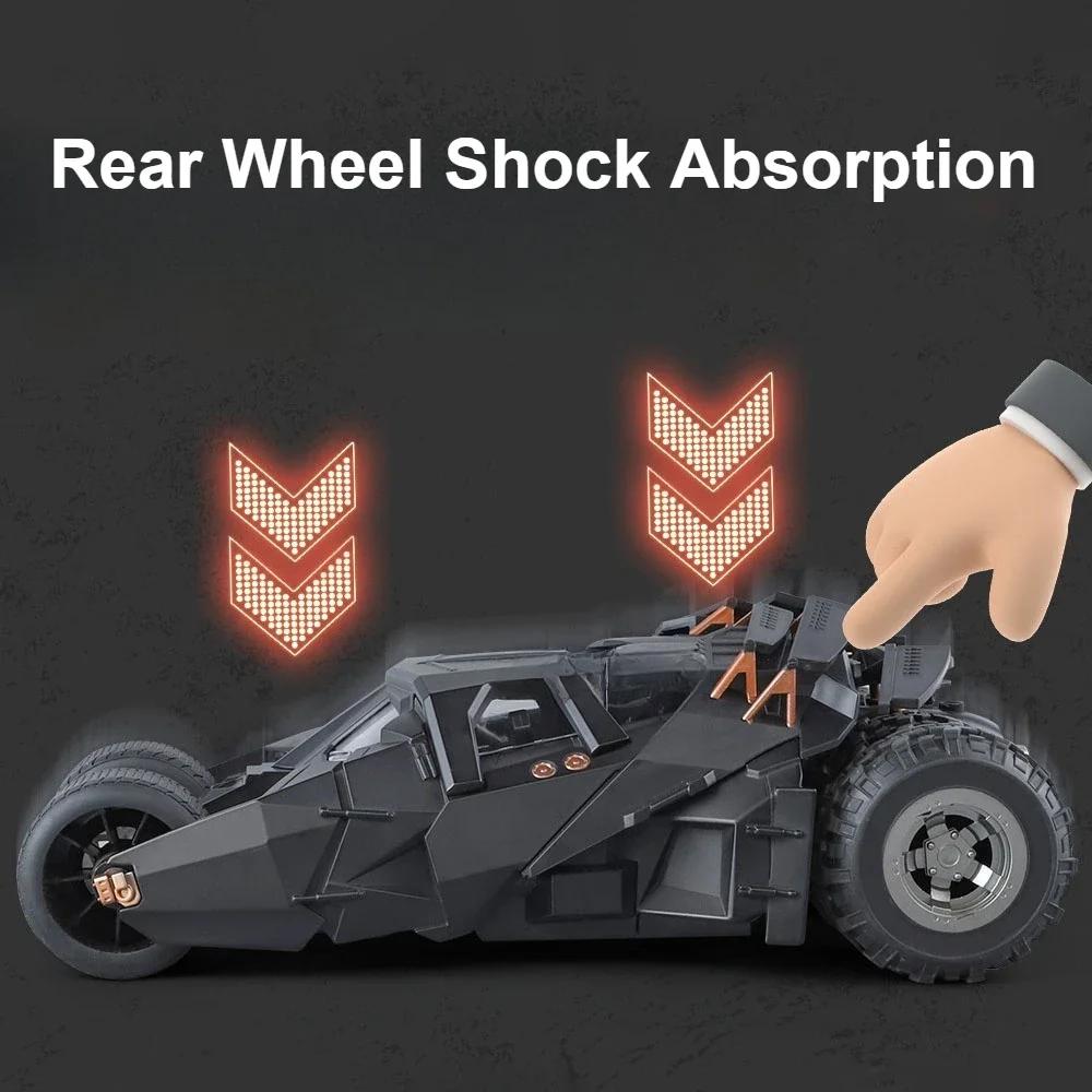 1:18 Batmobile Tumbler The Dark Knight Batman Alloy Scale Car Model Diecast Metal Sound Light Collection Children Toy Car Gifts