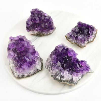 Natural Amethyst Geode Druzy Cluster Specimen Gem Spiritual Lucky Amethyst Bookends Crystal Agate Stone Rocks