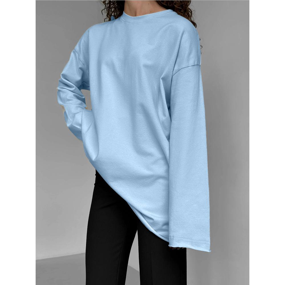 Hirsionsan Basic O-neck 100% Cotton T Shirt Women Loose Oversized Pullover Chic Cusual Tees Female Tops Girl Clothing