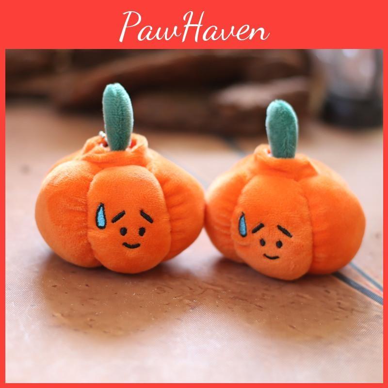 Pumpkin Plush Mini Keychain Super Soft Short Plush Toy Halloween Decor Home