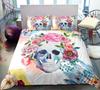 3D Skull Head Bedding Set Bedding Bedding Bedding Cover and Pillow Case 2/3 Pieces Single/Double Bed Washable and Quick Drying Bedding