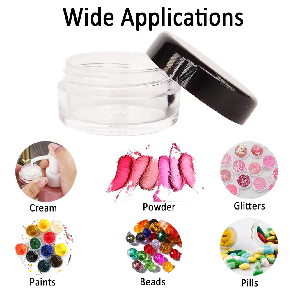 Wopanxye 50pcs 5ml Small Round Case Cream Case Accessory Case Lotion Cosmetic Container Refillable Container Face Cream Cosmetics Cream Container