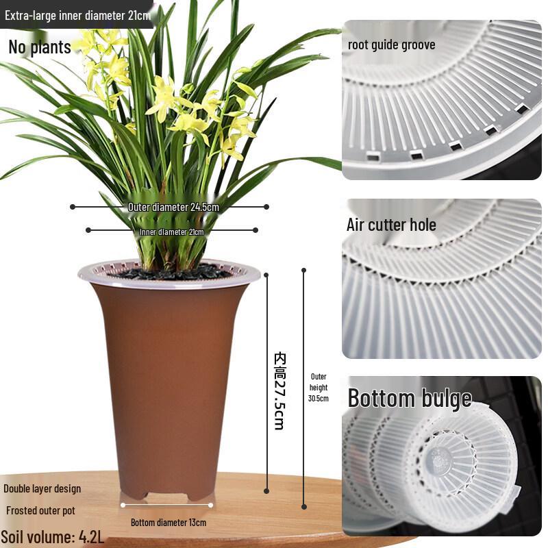 Yuzhuxun HC Double-Layer Resin Planter