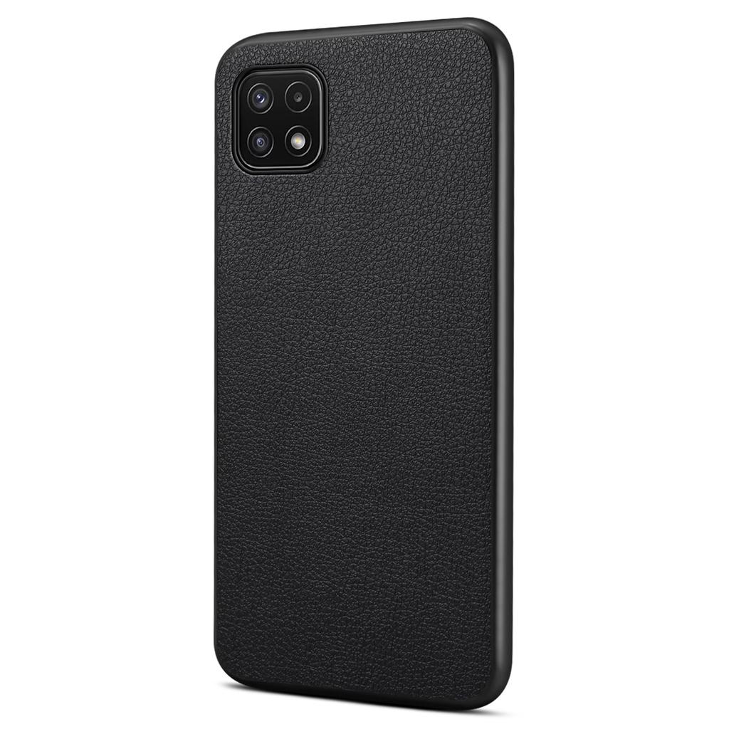 For Samsung Galaxy A22 5G (EU Version) Case PU Leather Fingerprint-Resistant Back Cover