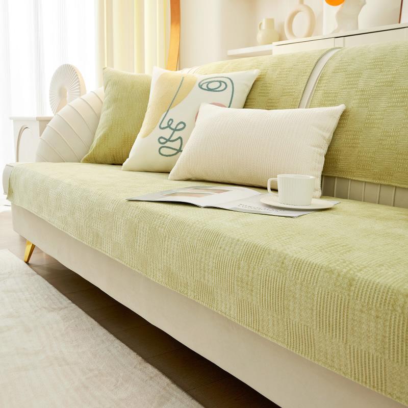 Sofa Cushion Four Seasons Universal Non-slip Simple Modern Cushion Net Red Waffle Living Room Backrest Towel Leather Sofa Cover Cover