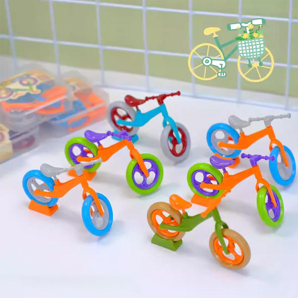 24 Style Diy Mini Radish Car Model Puzzle Assembly Toy Children'S Finger Bicycle Ornament Detachable Educational Holiday Gift
