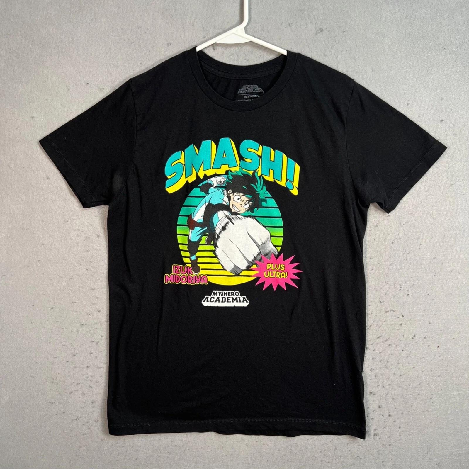 My Hero Academia Smash Graphic T-Shirt Black Medium Anime Funimation Mens 2XL