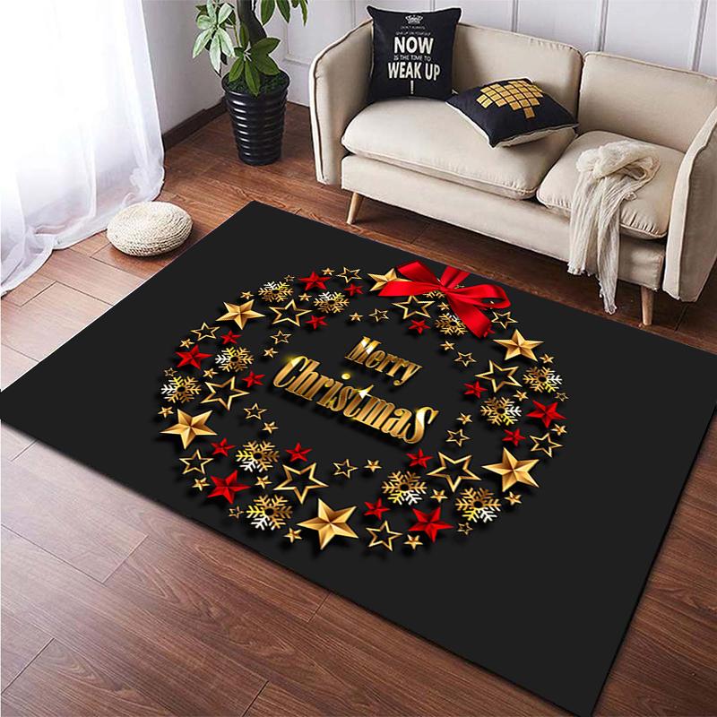 Christmas HD Printed Area Large Rug ,Carpet for Living Room Bedroom Sofa Decoration, Non-slip Floor Mats Dropshipping Alfombras