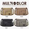 Men's Multi-Layer Canvas Crossbody Bag - Large Capacity, Casual & Versatile