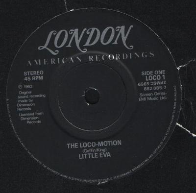 7inch Record LITTLE EVA - The Loco-Motion LOCO1 London Records, UK Rock Used