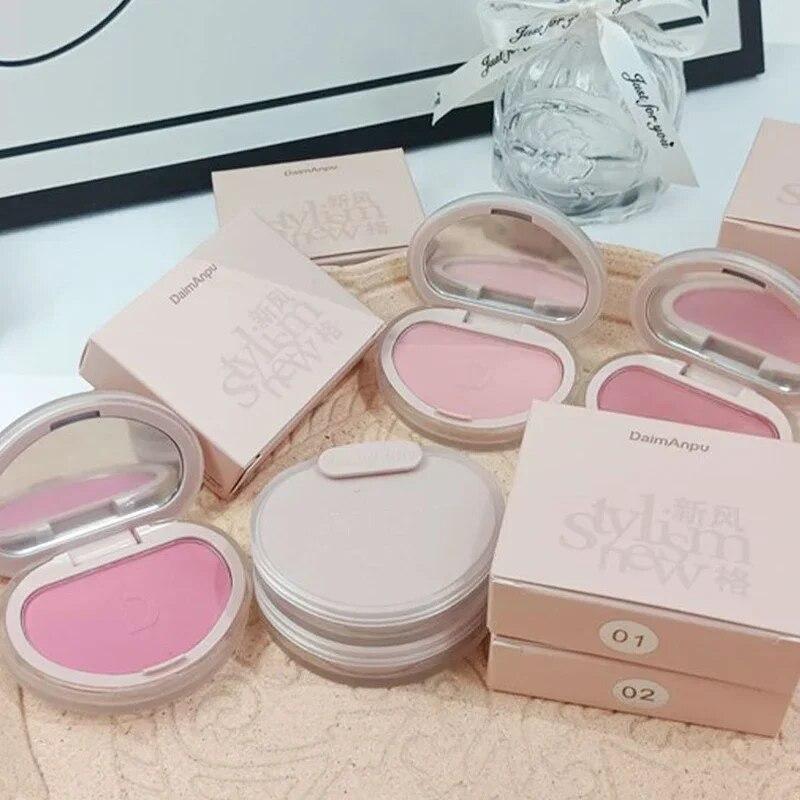 Girl Blush Peach Milk Pink Cream Makeup Rouge Palette Cheek Contour Powder Cosmetics Blusher Cream Makeup Rouge Cheek Tint Blush