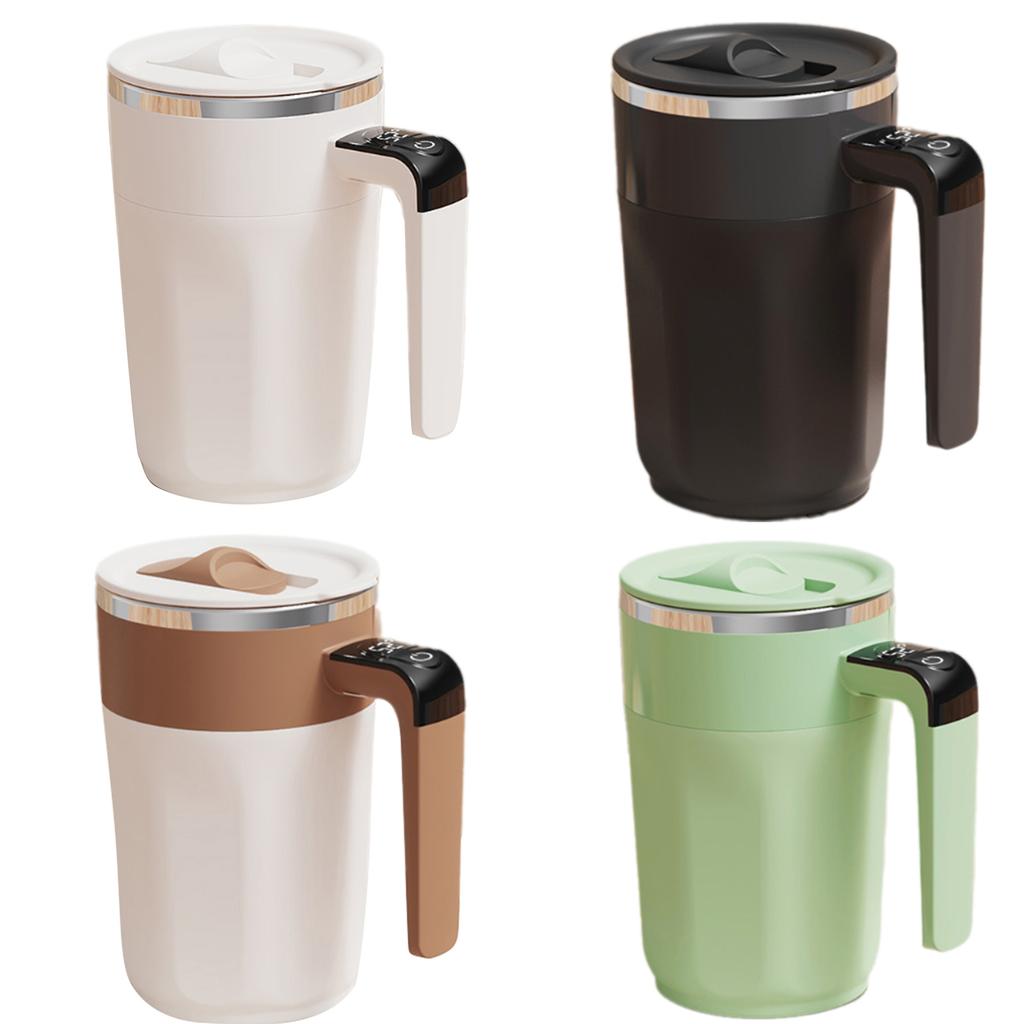 Mug Magnétique à Mélange Automatique Rechargeable Tasse à Mélanger avec Affichage LED de la Température pour Café/Lait/Poudre de Protéines