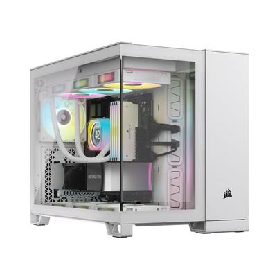 Corsair Obudowa PC 2500X RGB Micro ATX Dual Chamber z wentylatorem iCUE LINK RX120, biała CC-9011268-WW