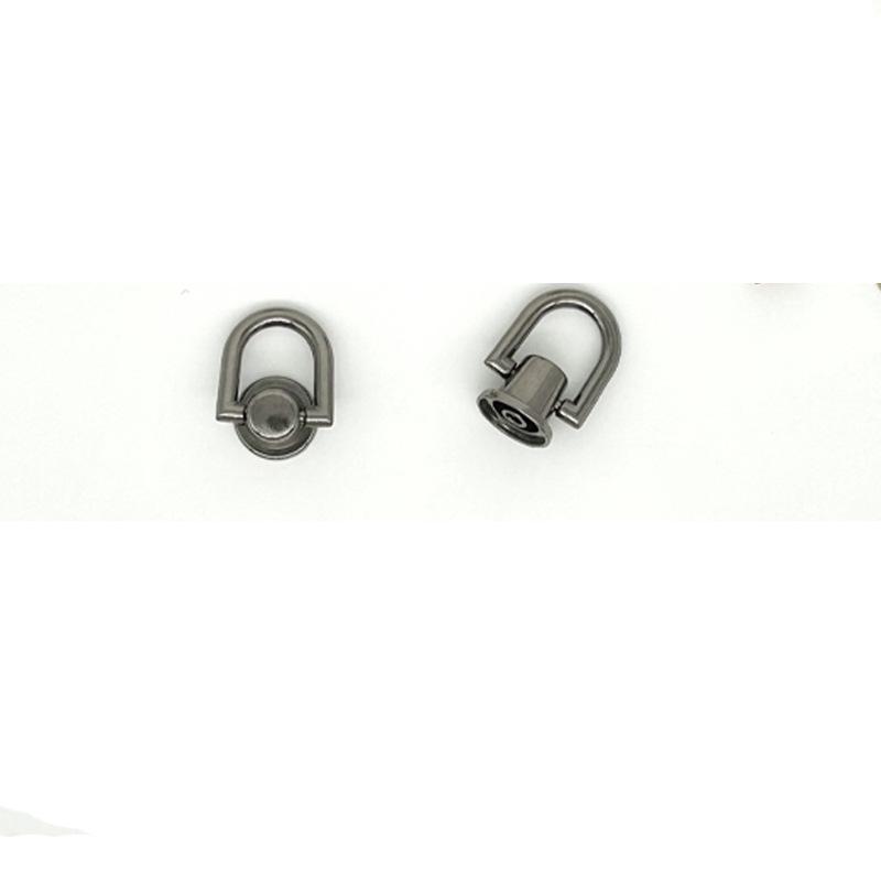 Zinc Alloy Ear Buckle Monk Head Ring with Nipple Stud for Phone Cases