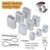 5-500pcs Aluminium Sleeve,Double Hole Cable Crimp Sleeve 8-Shape Aluminum Cable Stopper Crimp Rope Hardware Accessories