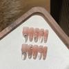 Handmade Ice-transparent Cat Eye Gradient French Pile Drill Transparent Square Diamond Floating Light Piece Wearable Armor