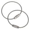 10 Pcs Stainless Steel Wire Keychains Luggage Label Loop Cables Key Rings Loop