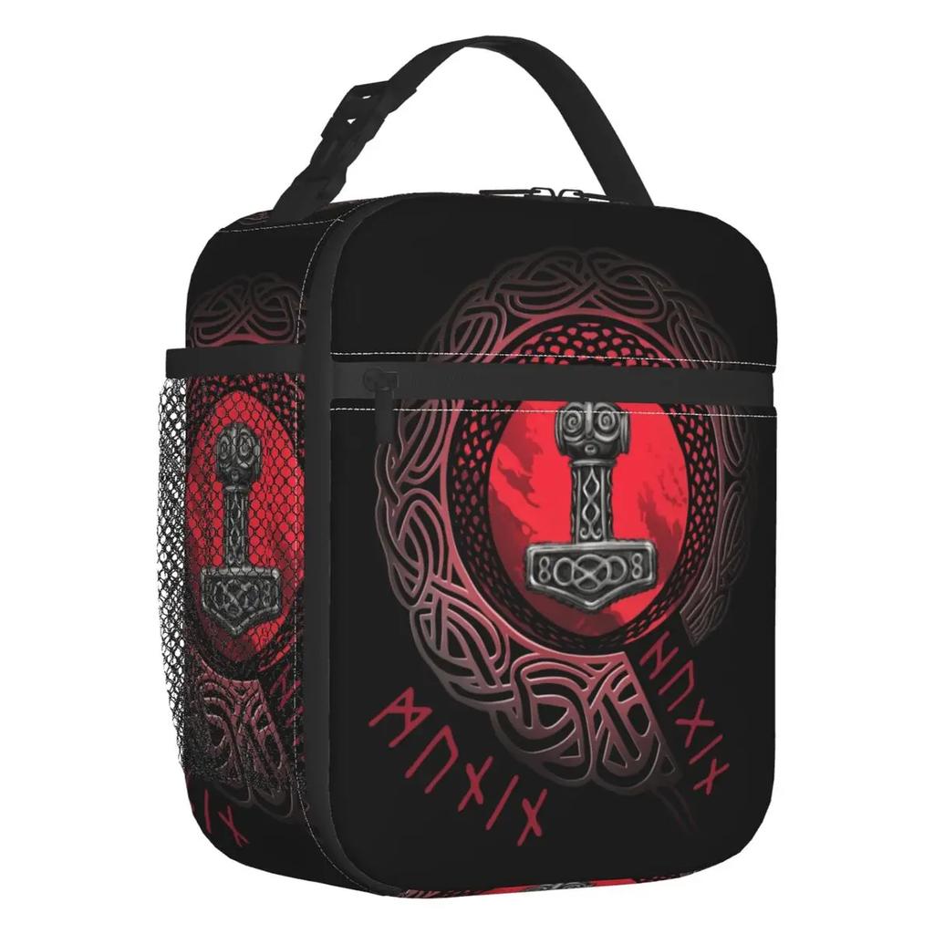 Odin's Eye Insulated Lunch Bag for Work School Raven Norse God Portable Cooler Thermal Lunch Box Women Kids