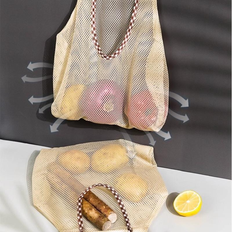 1Pcs Portable Hanging Mesh Storage Bag Multi-Purpose Breathable Kitchen Fruit And Vegetable Hanging Bags