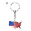 1/4ks Keep America Great Again Keychain Cross Goddess Shape Vzor americké vlajky Kovový přívěsek na klíče pro politické nadšence