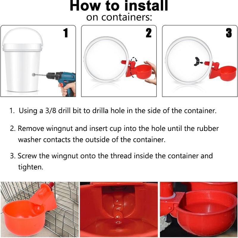 1-30 SZT Kura Kaczka Poidło Automatyczny Dozownik Wody Plastikowy Drób Hodowla Gęś Przepiórka Poidło Łatwy w Montażu