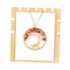 Color Retaining Gold Handmade Winding Natural Crystal Gravel Bending Tree Of Life Necklace N60