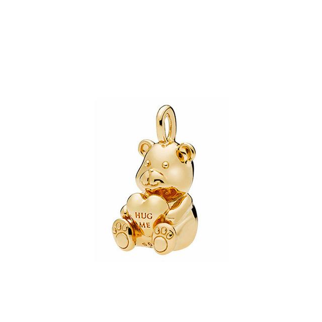 S925 Sterling Silver Shiny Gold Series Crown Lovely Pig Life Tree Beads Fit Original Bracelet DIY Women's Jewelry