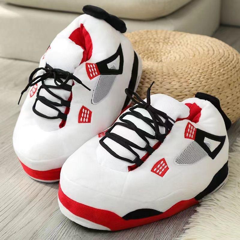 Sneaker Hausschuhe Plüsch Hausschuhe Damen Hausschuhe Herren Lustige Hausschuhe 35-44 Kinder Erwachsene Winter Warm Indoor Plüsch Hausschuhe