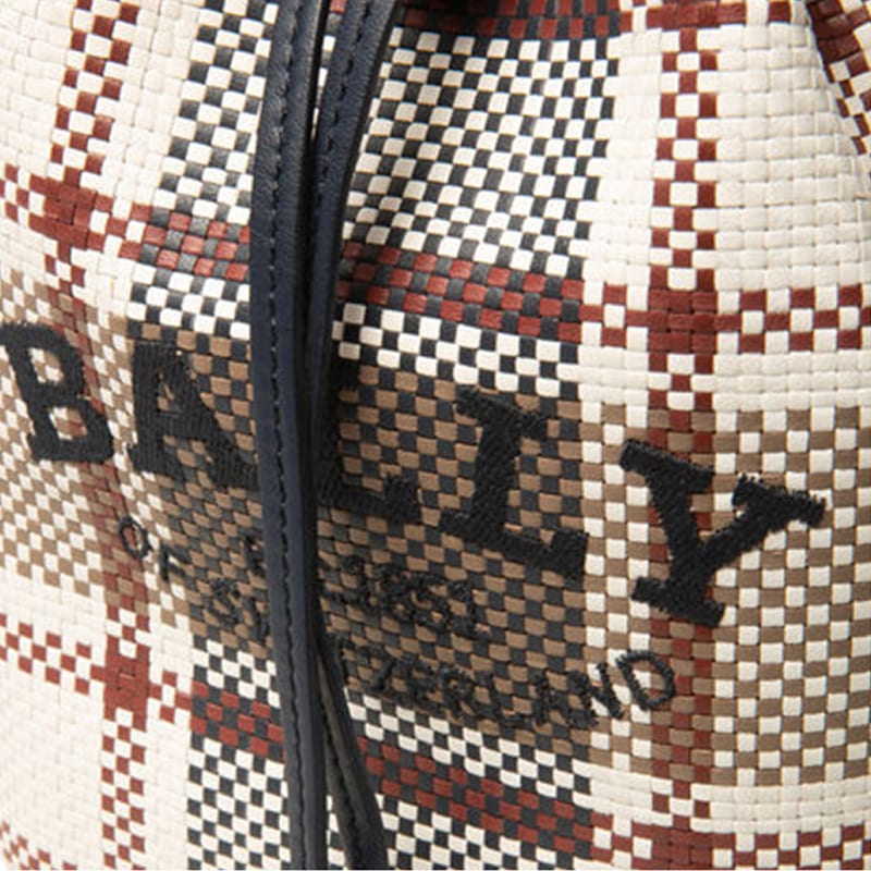 BALLY Cleoh Sheepskin Bucket Bag, Handbag, Shoulder Bag, Crossbody Bag Regular Women's Gray & Brown 6300233
