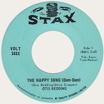 

7inch Record OTIS REDDING The Happy Song DumDum Open The VOLT163X Stax 1968 Canada SoulFunk Used