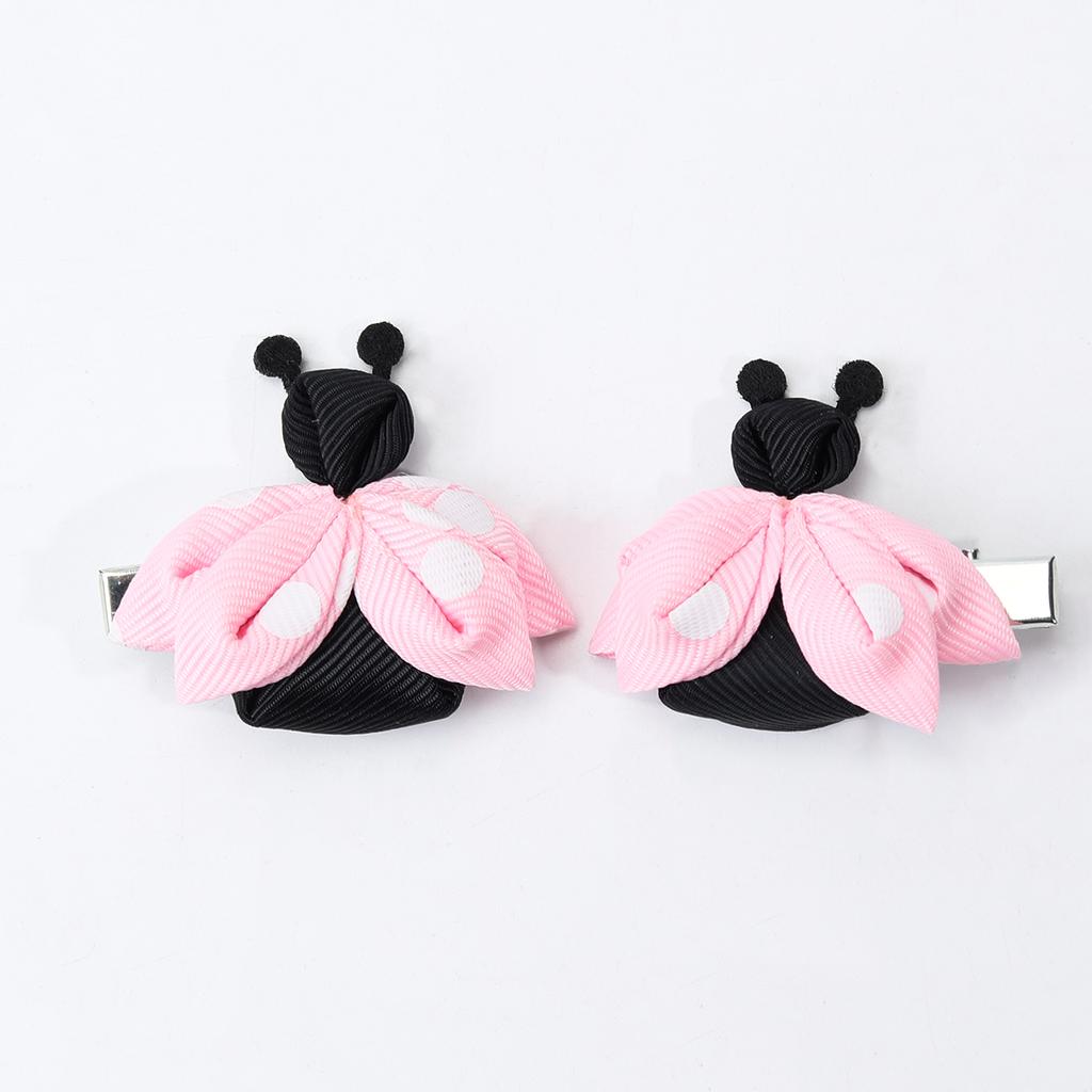 2 Stück/Set Rote Marienkäfer Haarspangen für Mädchen Handgefertigt Lieblich Tier Haarnadeln Kinder DIY Haarspangen Kinder Kawaii Haaraccessoires
