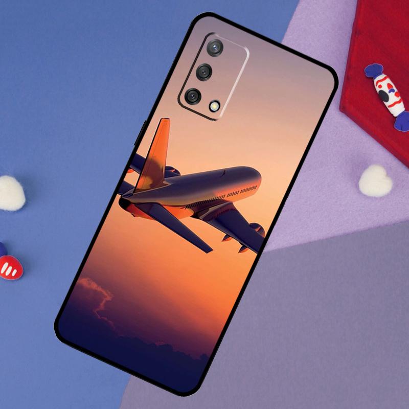 Airplane Plane Aircraft Case For Oppo A60 A80 A40 A6 A5 Pro A15 A16 A17 A57 A94 A74 A54 A76 A96 A18 A38 A58 A78 A98