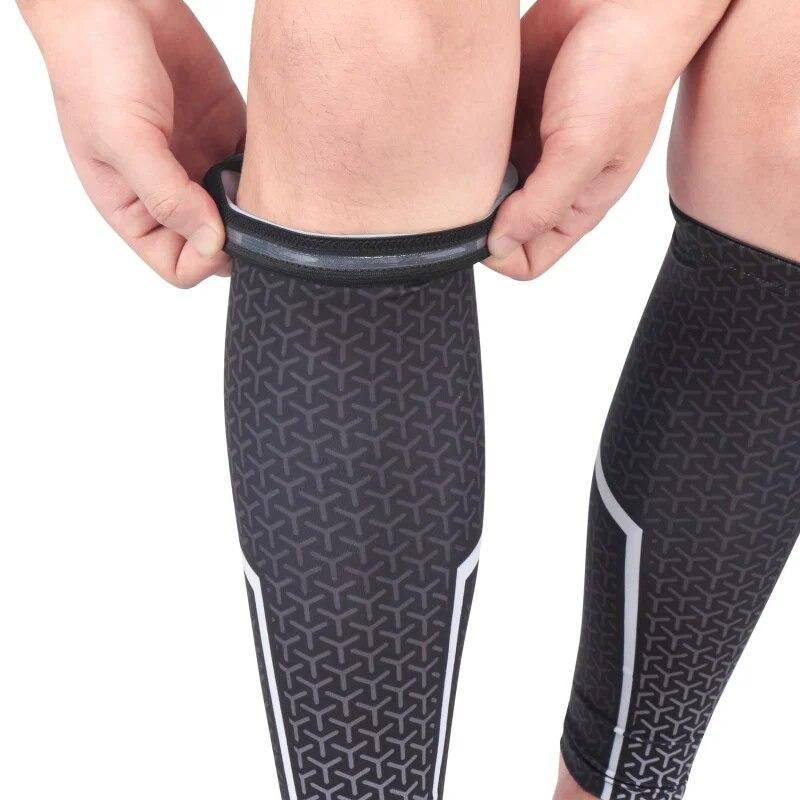 1pc Lower Leg Sleeve Cover Anti-slip Compression Knitted Legwarmer Protector Outdoor Running Basketball Sports Accessories