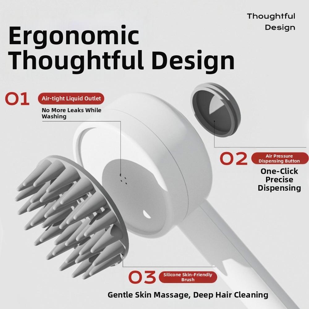 Silicone Soft Teeth Pet Hair Brush Remover Multi-functional Shampoo Dispenser Brush Cat Grooming