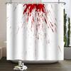 Halloween Shower Curtain Horror Night Bloody Hands Spooky Zombie Skull Scary Halloween Waterproof Bath Bathroom Shower Curtain