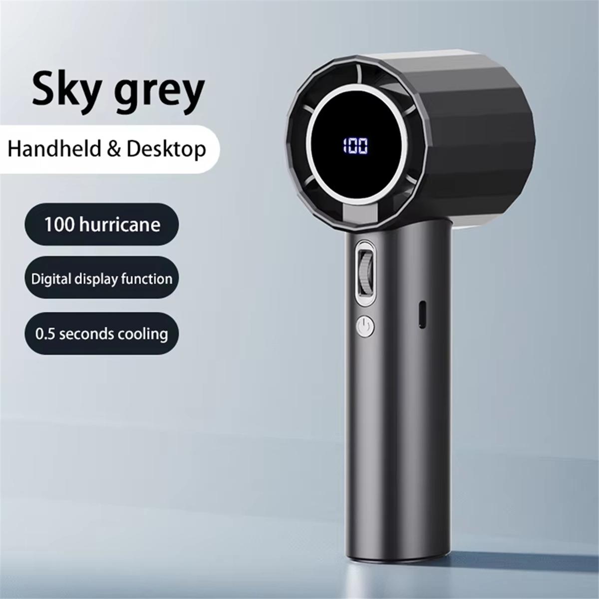 Popular_Type-C Rechargeable Handheld Fan,100-Speed Adjustable, Fast Cooling NONE