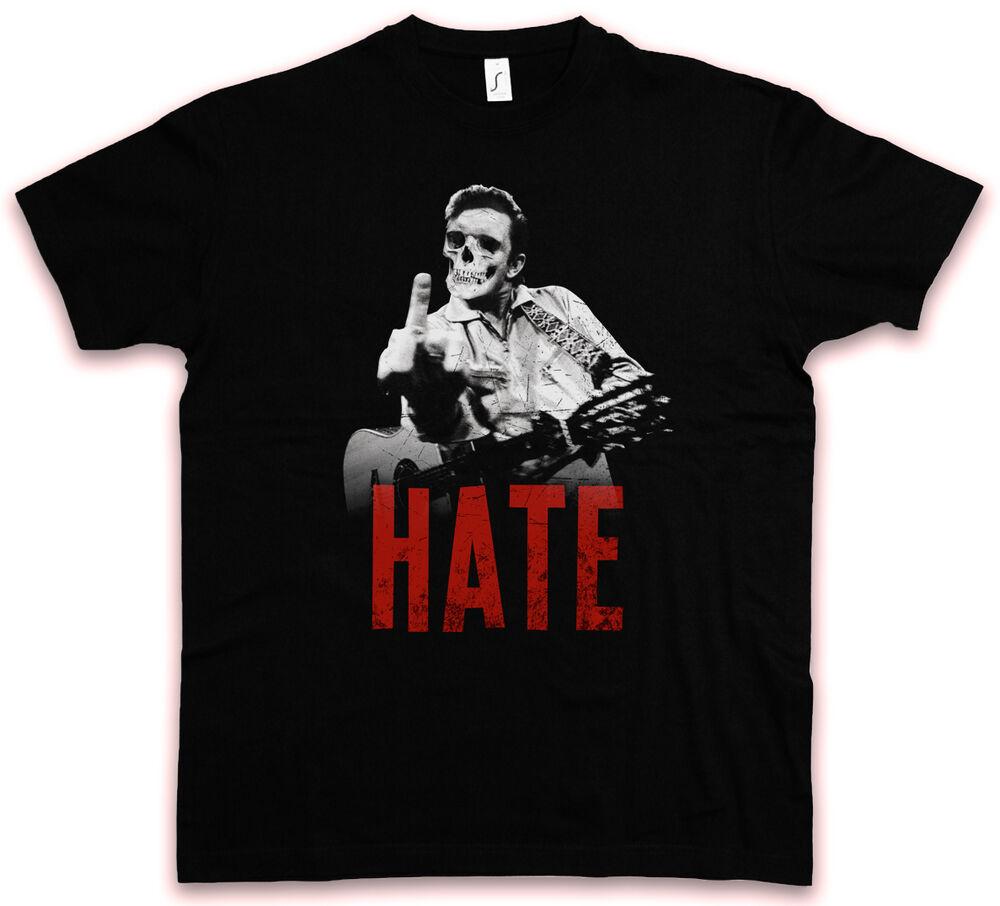 Johnny Hate Hc Hate Couture Psychobilly Country Cash Music Košile Košile Unisex Tričko