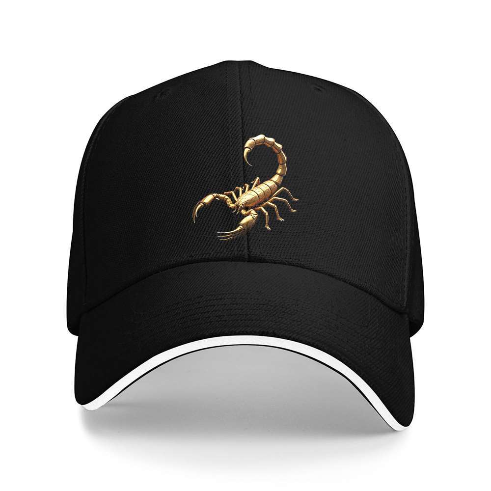 Golden Scorpion Graphic Baseball Cap Polyester Adjustable Outdoor Unisex Adult Hat