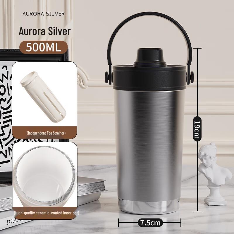 

Zhiyue Ceramic Lined Insulated Travel Mug with Straw